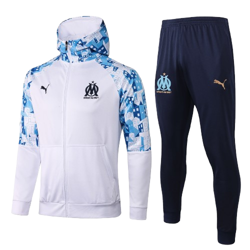 Chándal con Capucha Olympique de Marseille | Blanco Chándal con Capucha Olympique de Marseille | Blanco