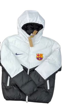 Chaquetón FC Barcelona | Blanco y Negro Chaquetón FC Barcelona | Blanco y Negro
