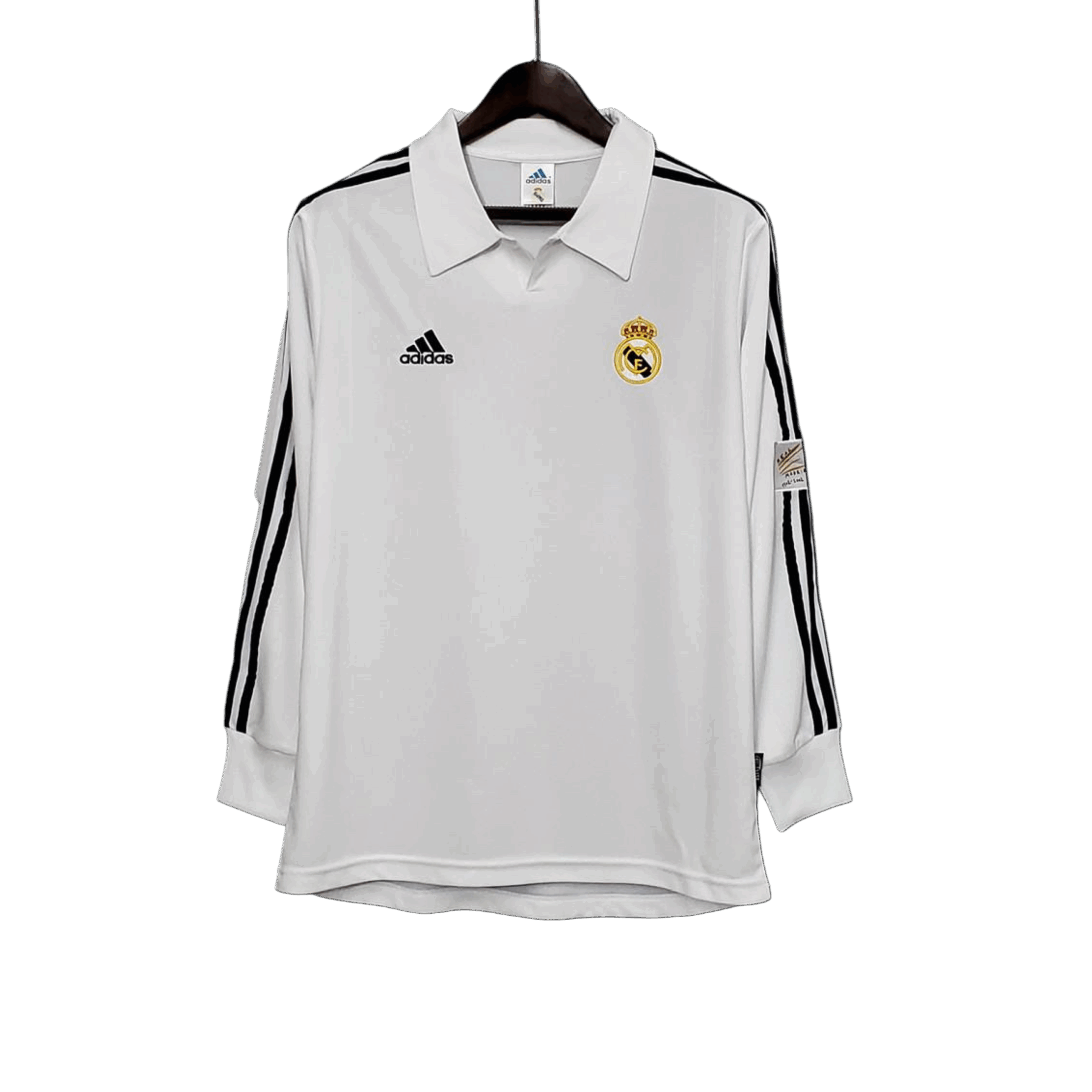 Camiseta Retro Real Madrid 2002 UCL Final Manga Larga Camiseta Retro Real Madrid 2002 UCL Final Manga Larga