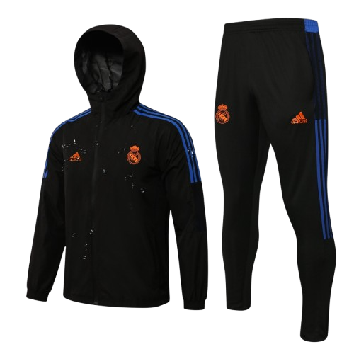 Chándal con Cortavientos Real Madrid | Full Black Chándal con Cortavientos Real Madrid | Full Black